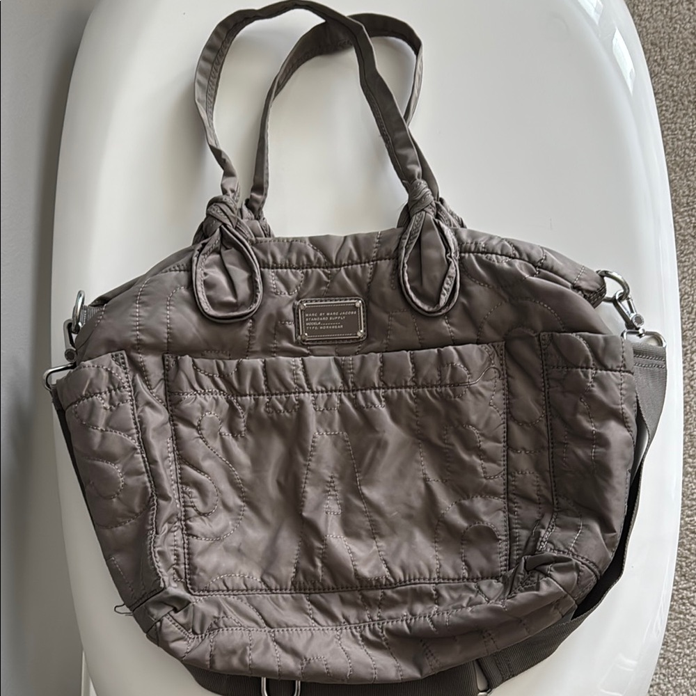Marc Jacobs Gray Tote Bag with Double Handles